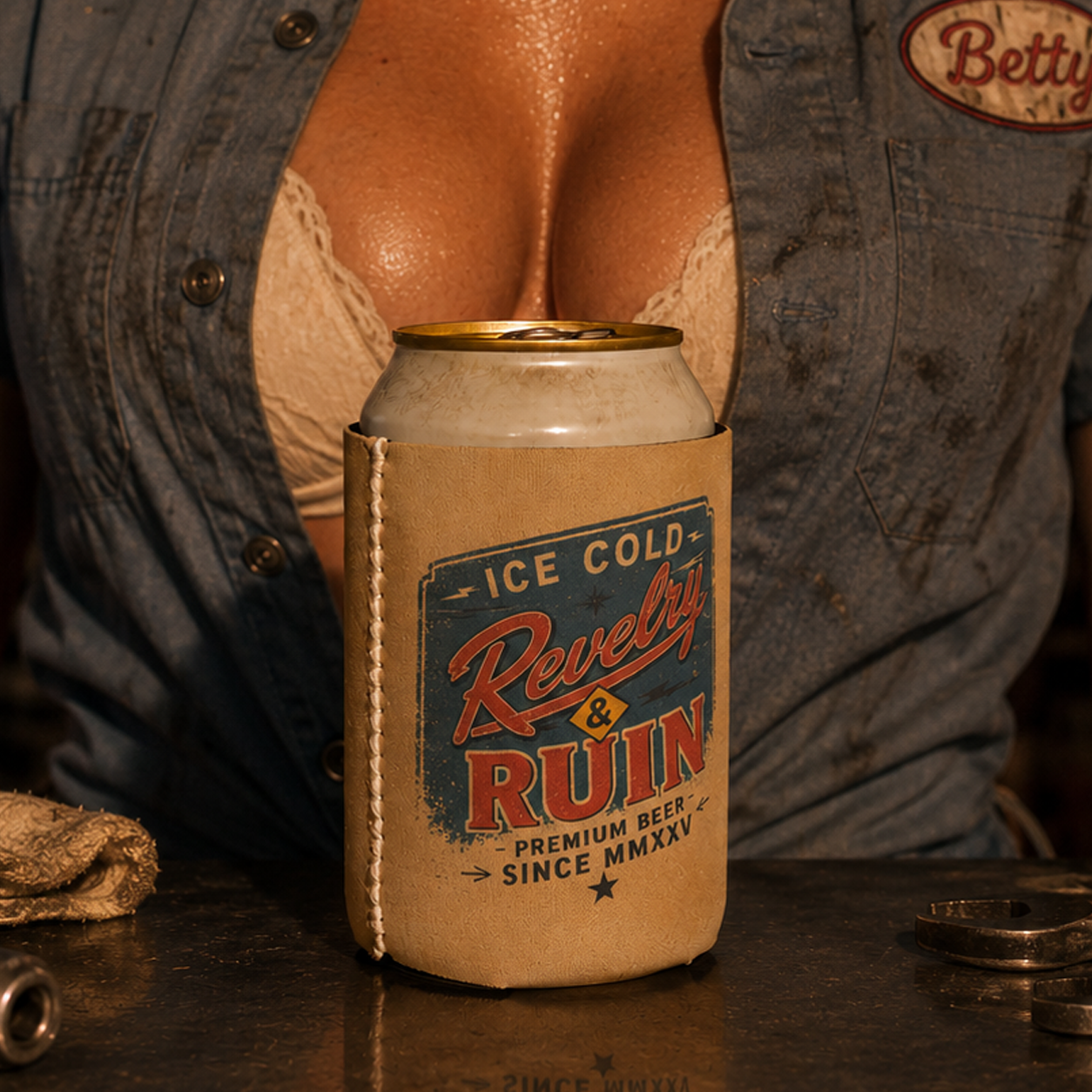 Gas Can Coolie | Retro Gas Station Can Coozie (Can Cooler)